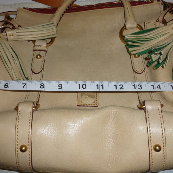 SOLD Dooney & Bourke Medium Florentine Satchel in Light Taupe - Picture 2 of 12